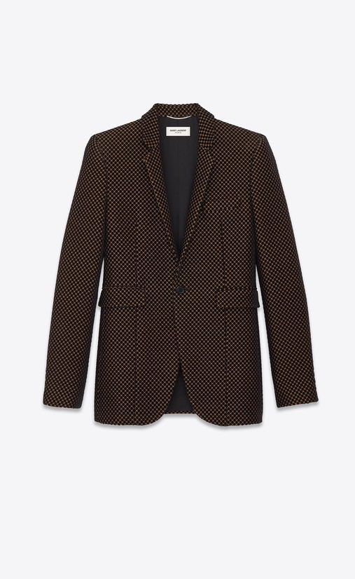Velvet polka-dot jacquard jacket